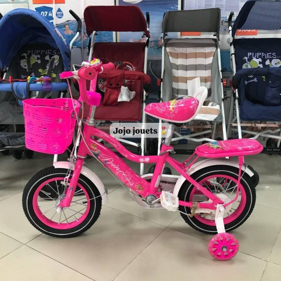 Vue 2 de Vélo Fille Princesse Barbie Frozen 2 - 7 Ans