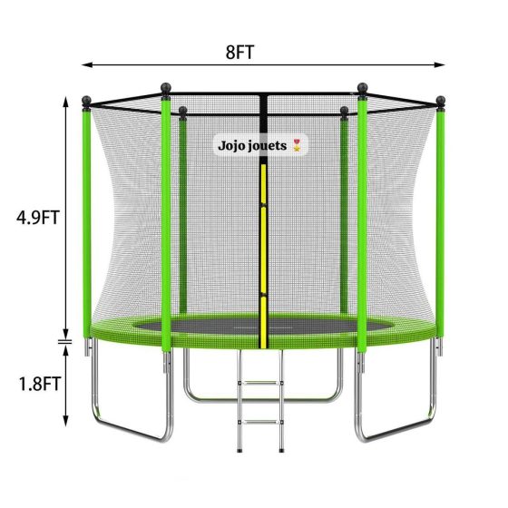 Vue 7 de Trampoline AOTOB 2,42m